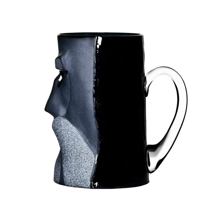 Loke beer mug, black Målerås Glasbruk