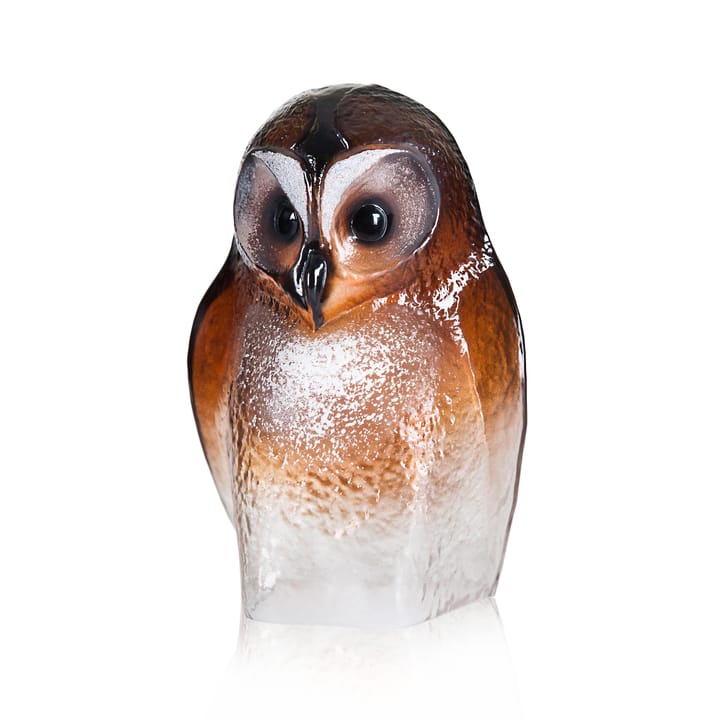 Safari Owl glass sculpture, Large Målerås Glasbruk