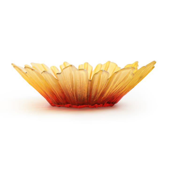 Solros glassbowl yellow, small Ø17 cm Målerås Glasbruk