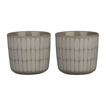 Alku mug 2-pack - Terra-white - Marimekko