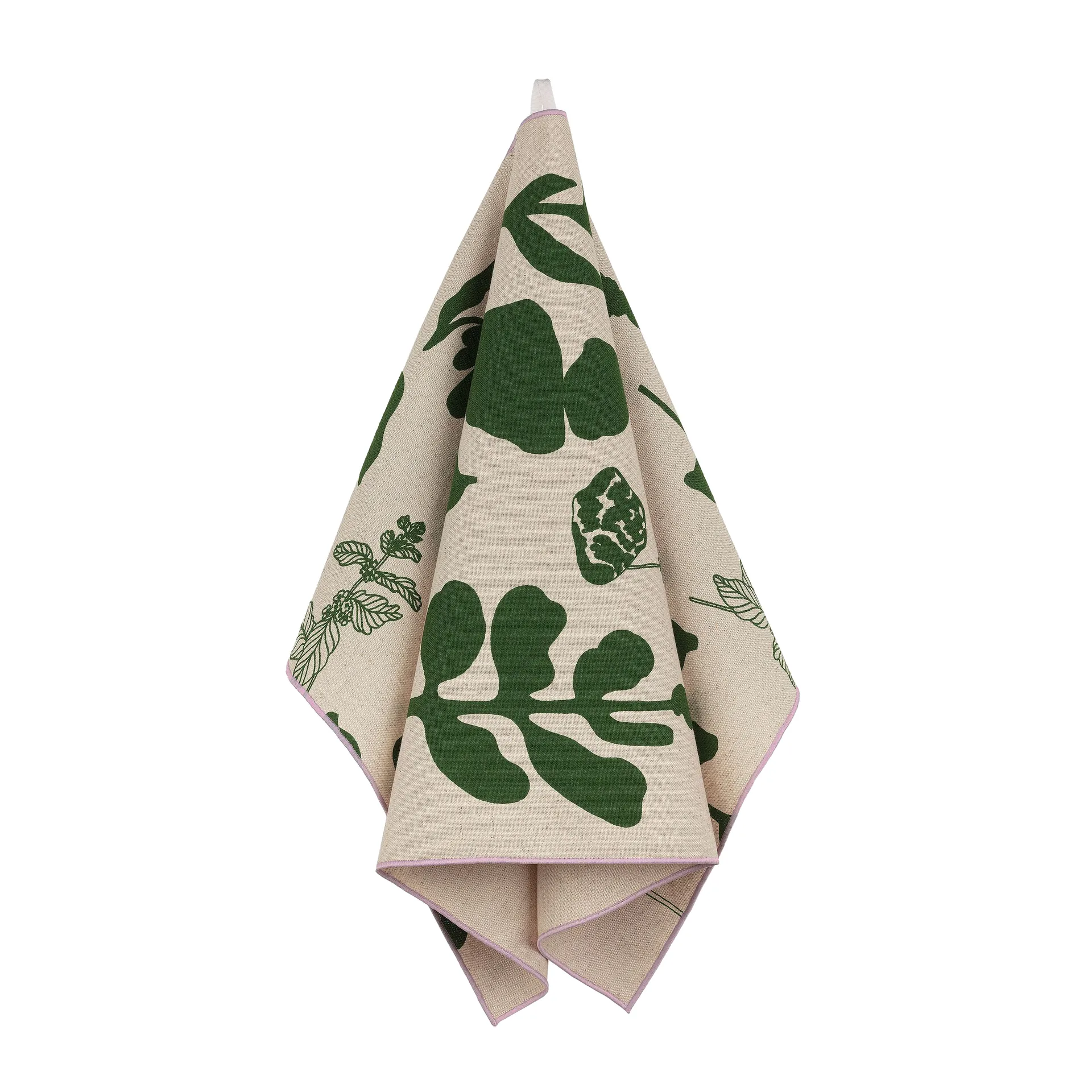 Elokuun Varjot kitchen towel 47x70 cm, Green-beige Marimekko