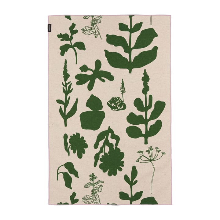 Elokuun Varjot kitchen towel 47x70 cm, Green-beige Marimekko
