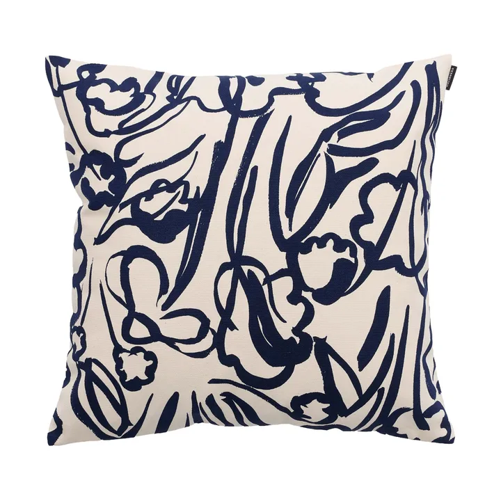 Ensikukat cushion cover - Off white-dark blue - Marimekko