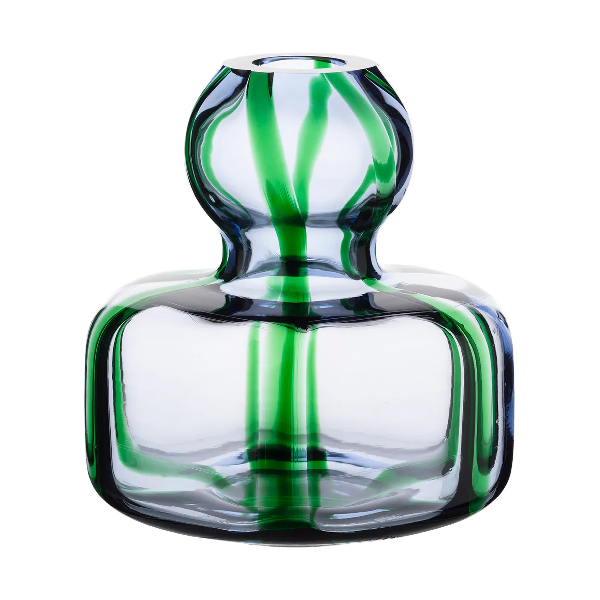 Flower vase Ø10 cm, Light blue-green-filigree Marimekko