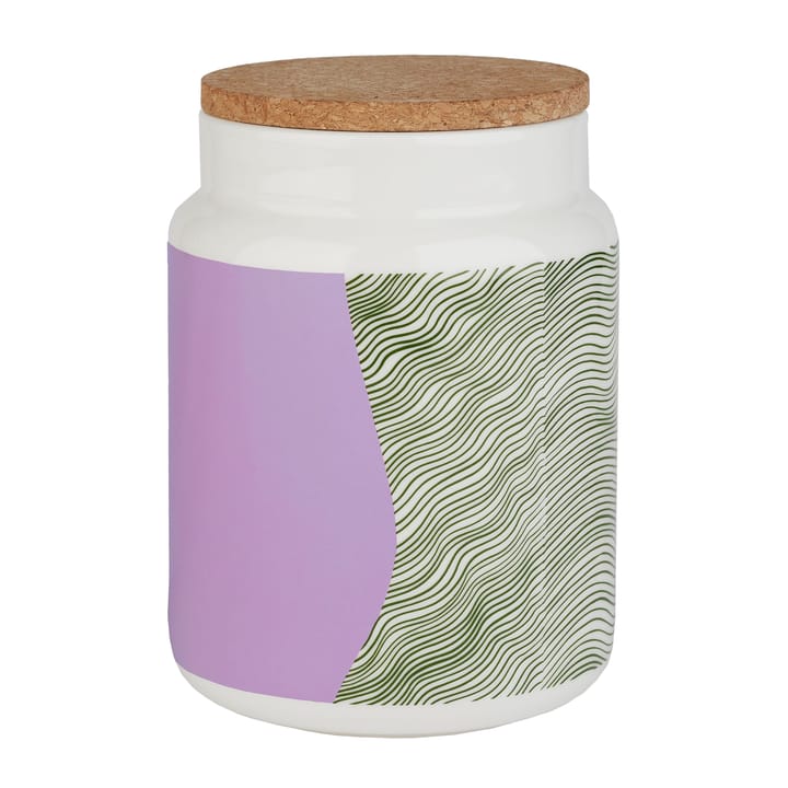 Gabriel Näkki jar 1.2 l, White-pink-green Marimekko
