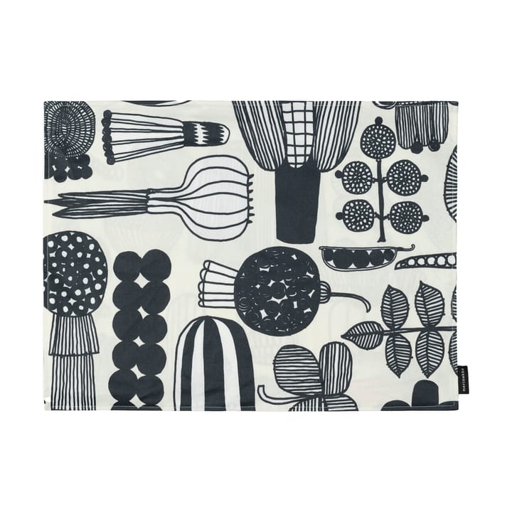 Gardener's best placemat 31x42 cm - White-black-orange - Marimekko