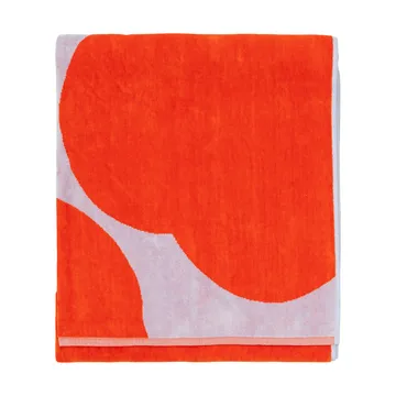 Iso Unikko bath towel - Blue lilac-orange red, 100x180 cm - Marimekko
