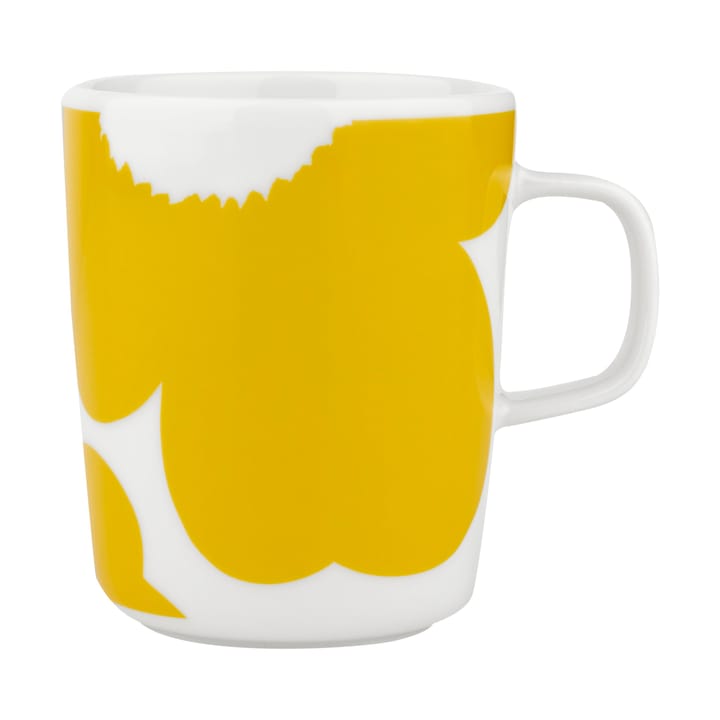 Iso Unikko mug 25 cl, White-spring yellow Marimekko