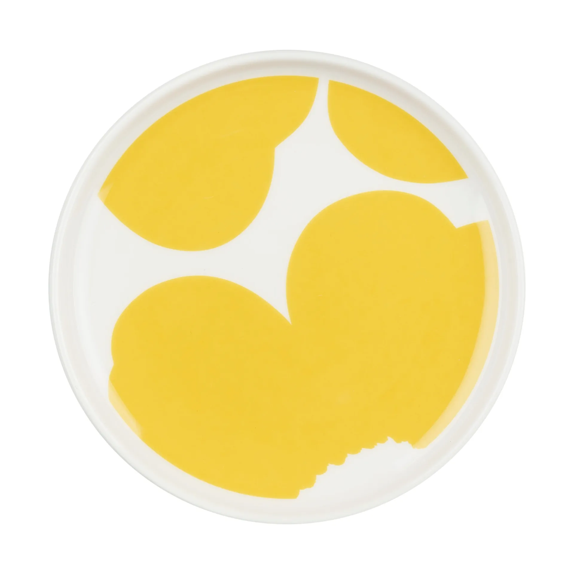 Iso Unikko saucer Ø13.5 cm, White-spring yellow Marimekko