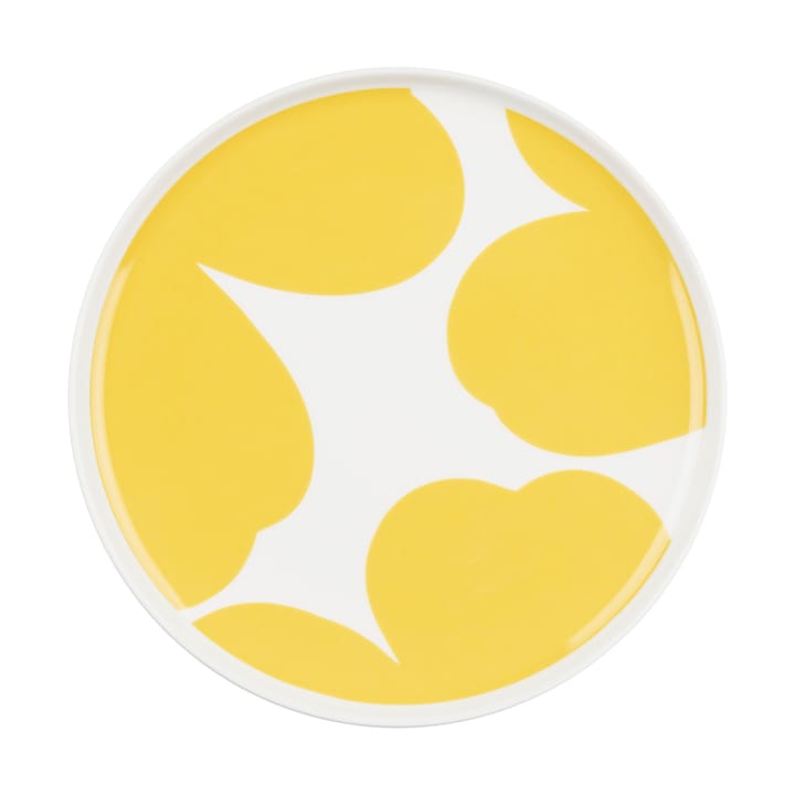 Iso Unikko side plate Ø20 cm, White-spring yellow Marimekko