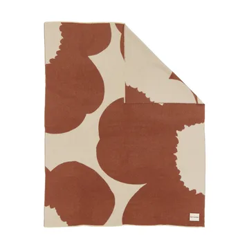 Iso Unikko throw blanket - Off white-chestnut, 130x170 cm - Marimekko