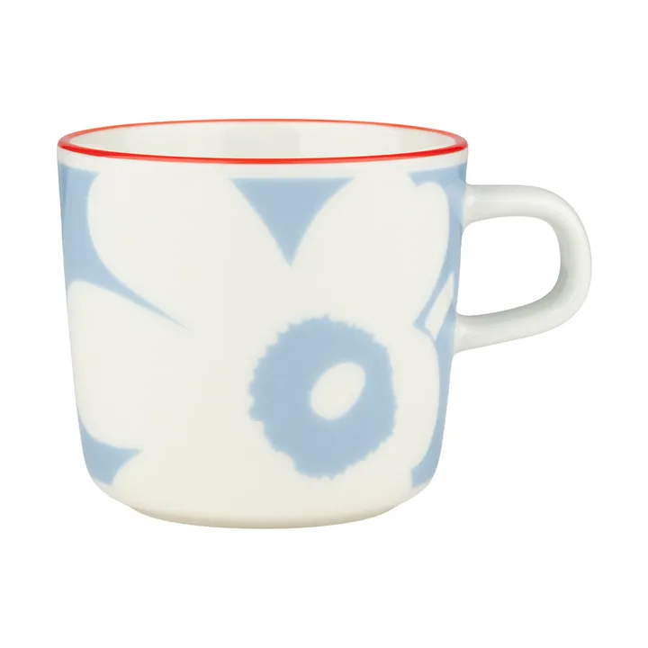 Juhla Unikko coffee cup 20 cl - White-light blue-orange red - Marimekko