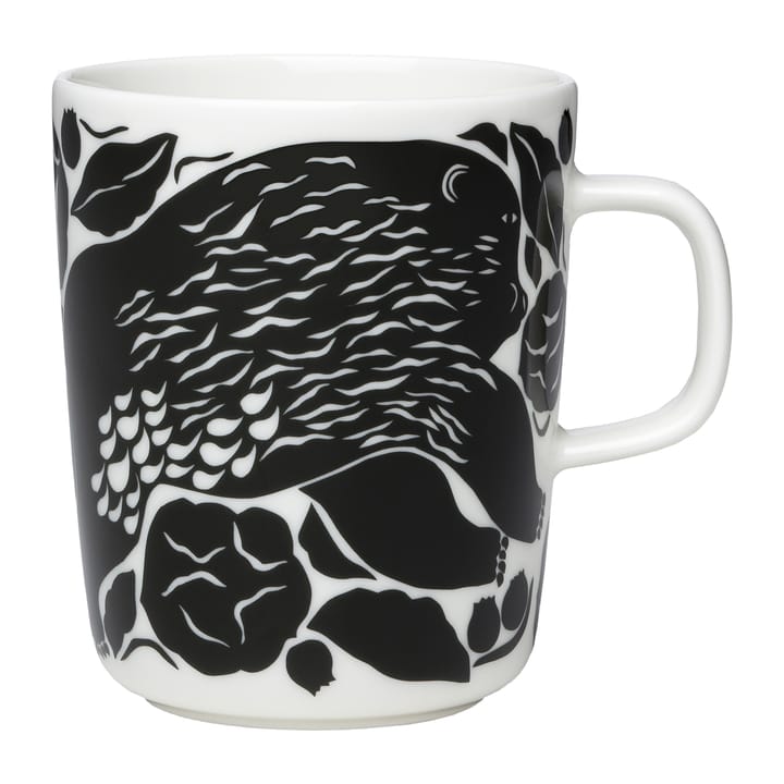 Karhuemo mug 2.5 dl, White-dark green Marimekko