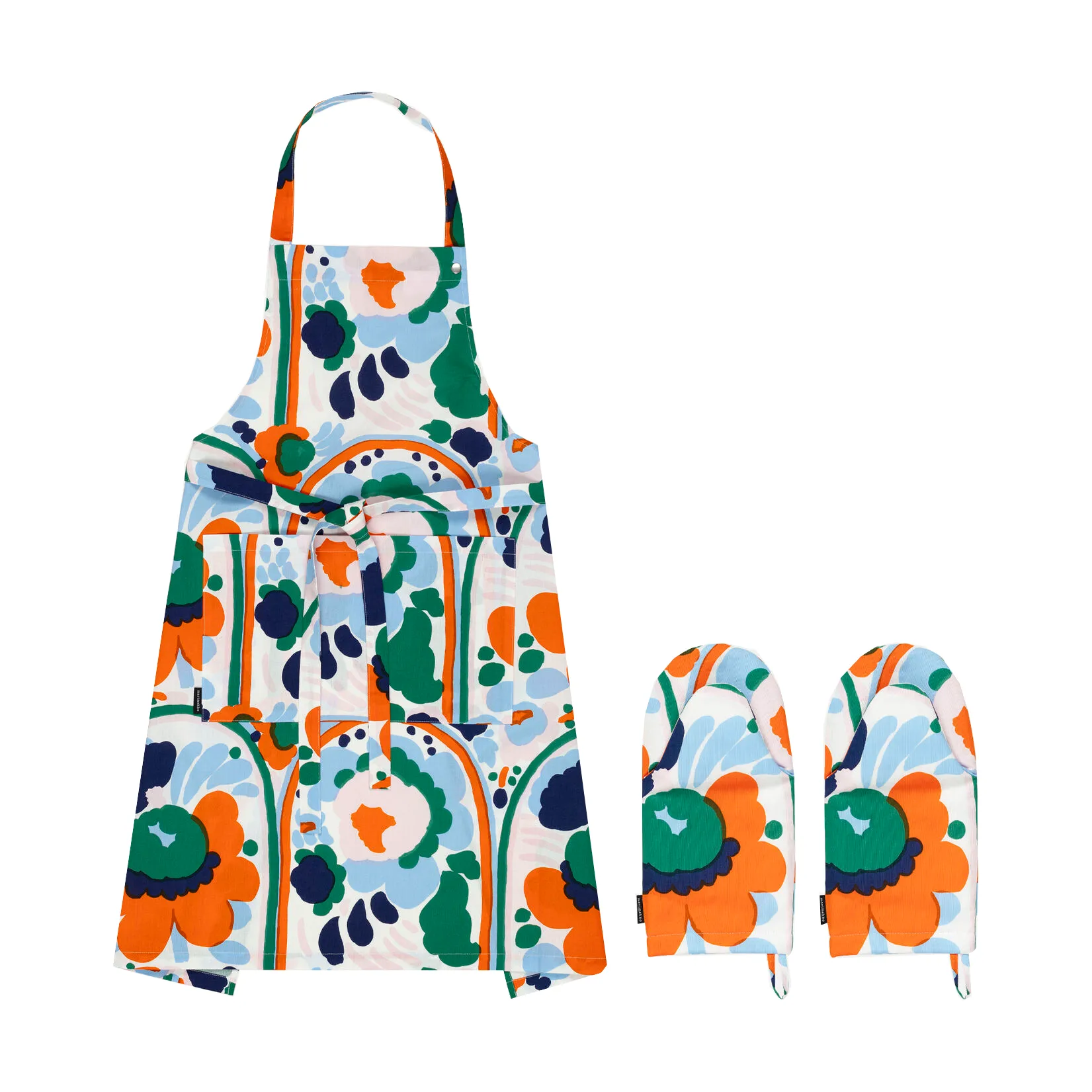 Karuselli textile set 3 pieces, White-orange-blue-emerald Marimekko