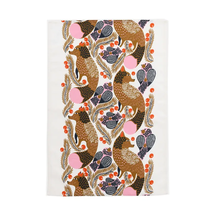 Ketunmarja kitchen towel 47x70 cm - White-multicolour - Marimekko