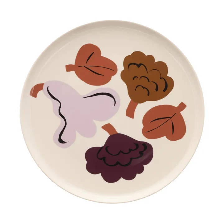 Kukasta Kukkaan dinner plate - Stoneware-plum-bronze-terracotta Ø20 cm - Marimekko