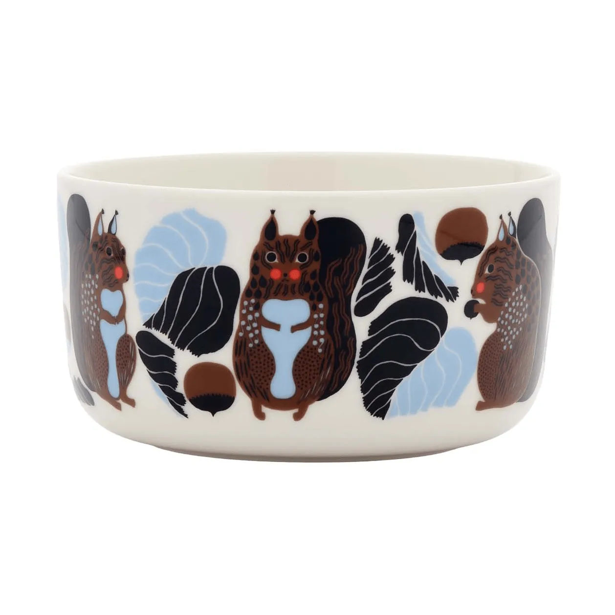 Kurre bowl 5 dl, White-brown-black-light blue Marimekko