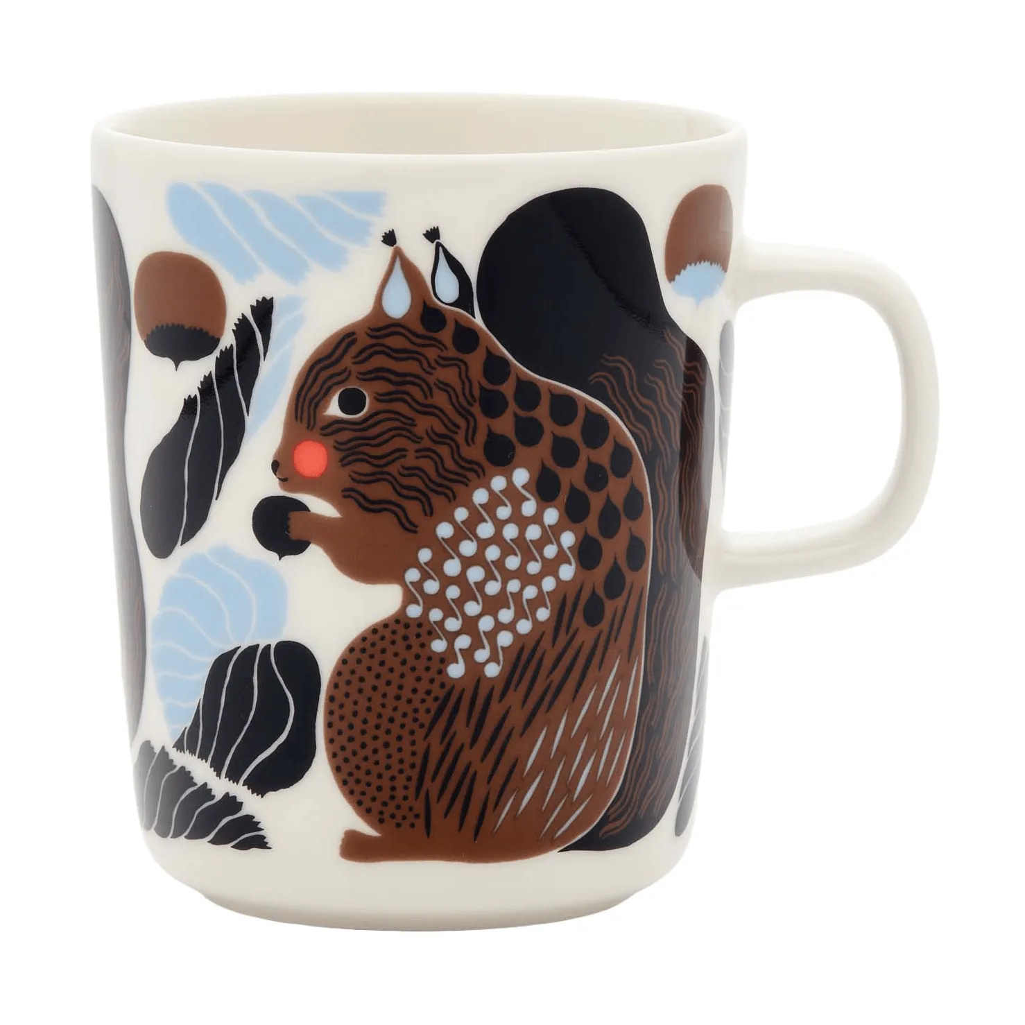 Kurre mug 25 cl, White-brown-black-light blue Marimekko