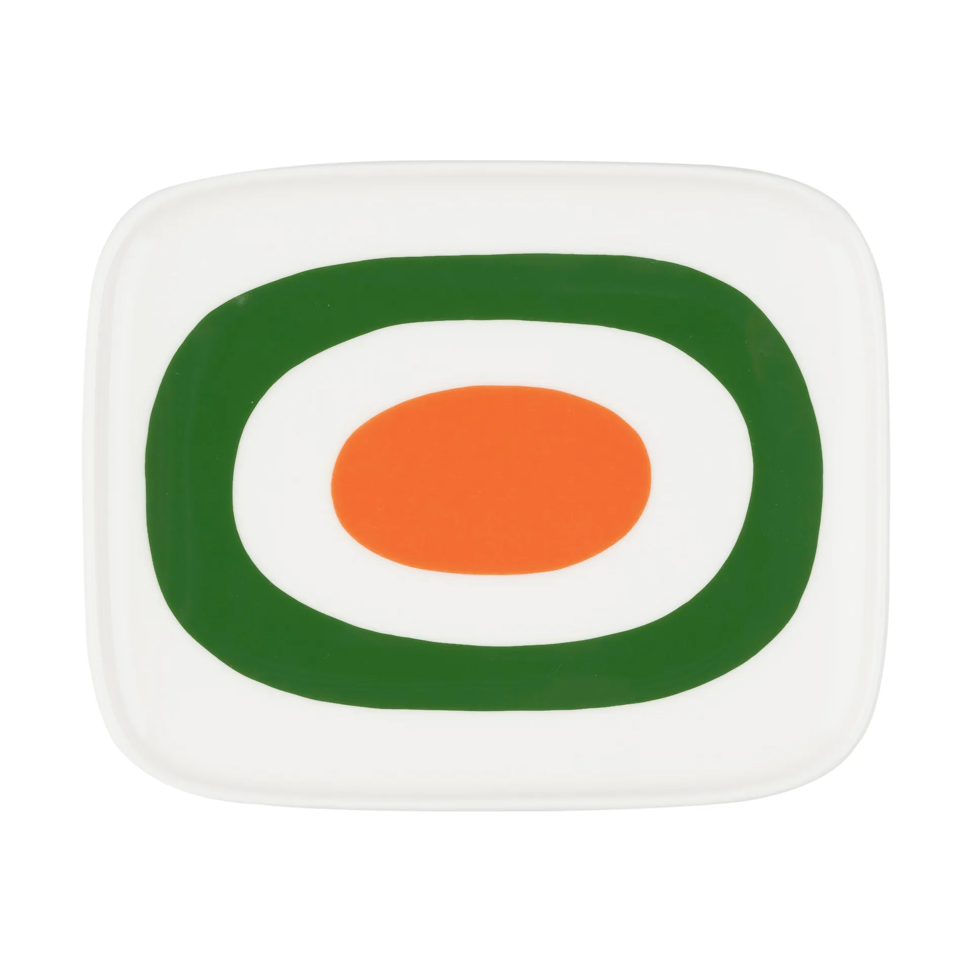 Melooni saucer 12x15 cm, White-green-orange Marimekko