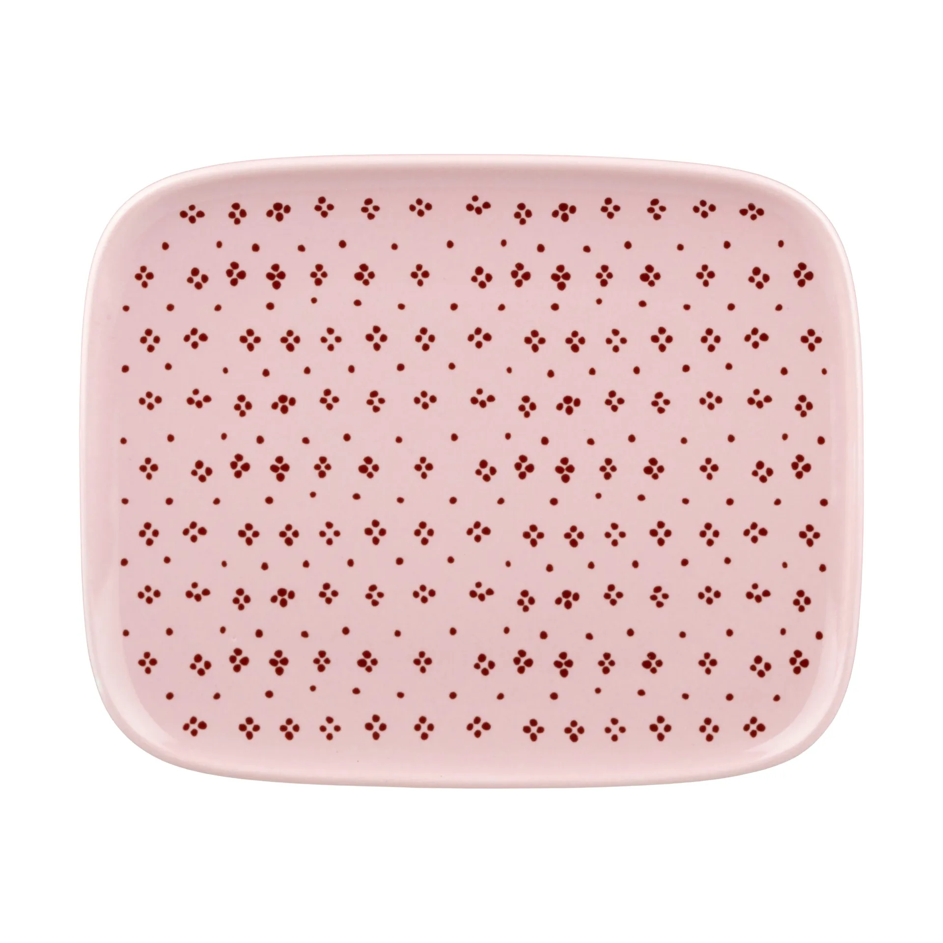 Oiva Muija plate 12x15 cm, Pink Marimekko