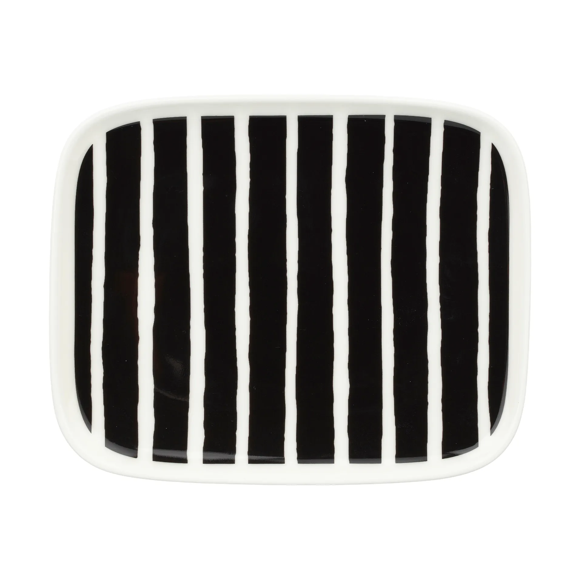 Oiva Piccolo plate 12x15 cm, Black-white Marimekko