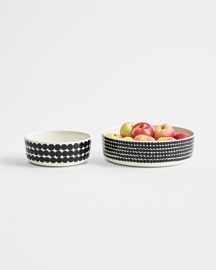 Oiva Räsymatto serving bowl 3 L, White-black Marimekko