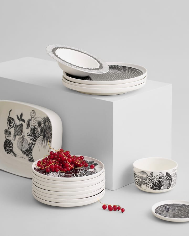 Oiva Siirtolapuutarha serving bowl, White-black Marimekko