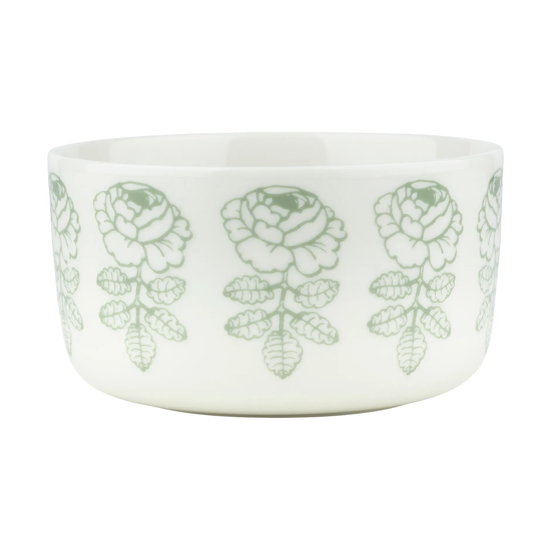 Oiva Vihkiruusu bowl, White, sage, 0.5 L Marimekko