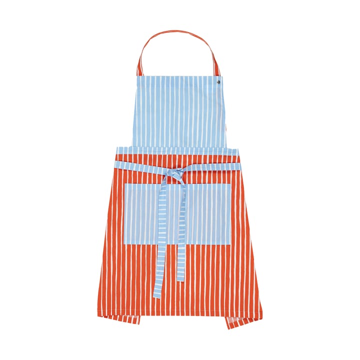 Piccolo apron - White-tomato red-light blue - Marimekko