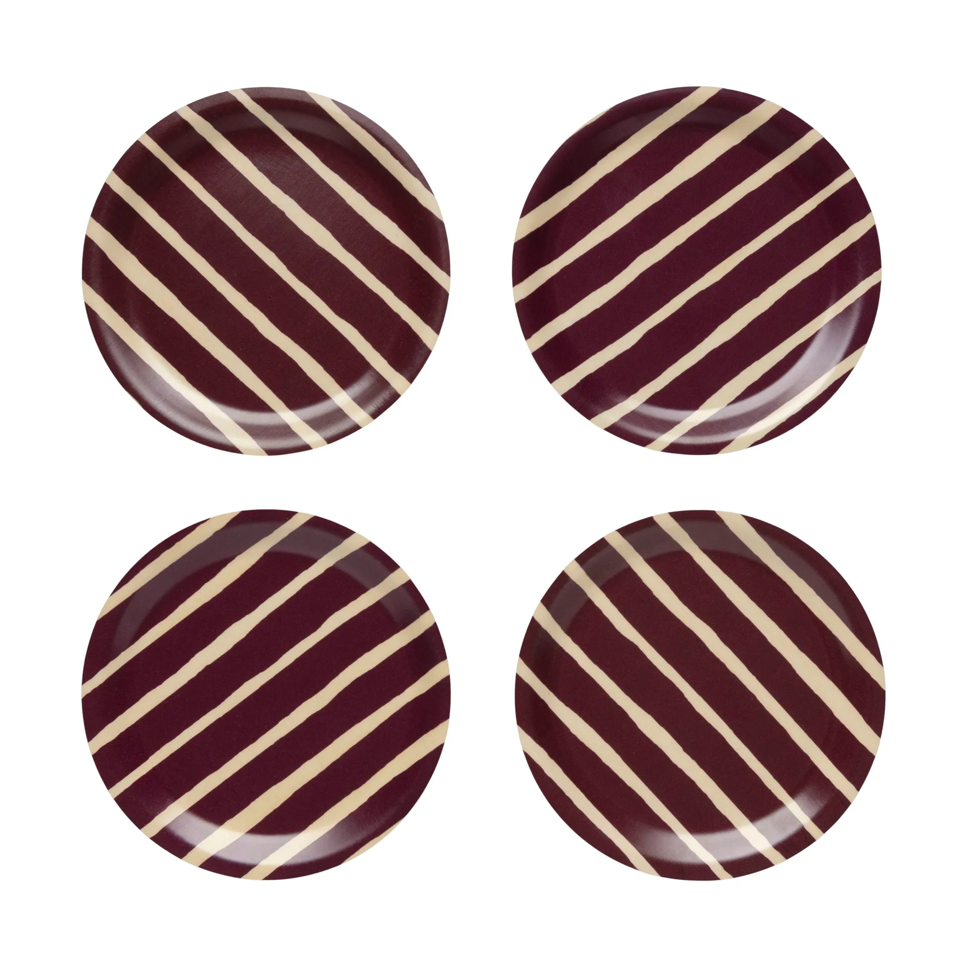 Piccolo coaster Ø9 cm 4-pack, Burgundy Marimekko