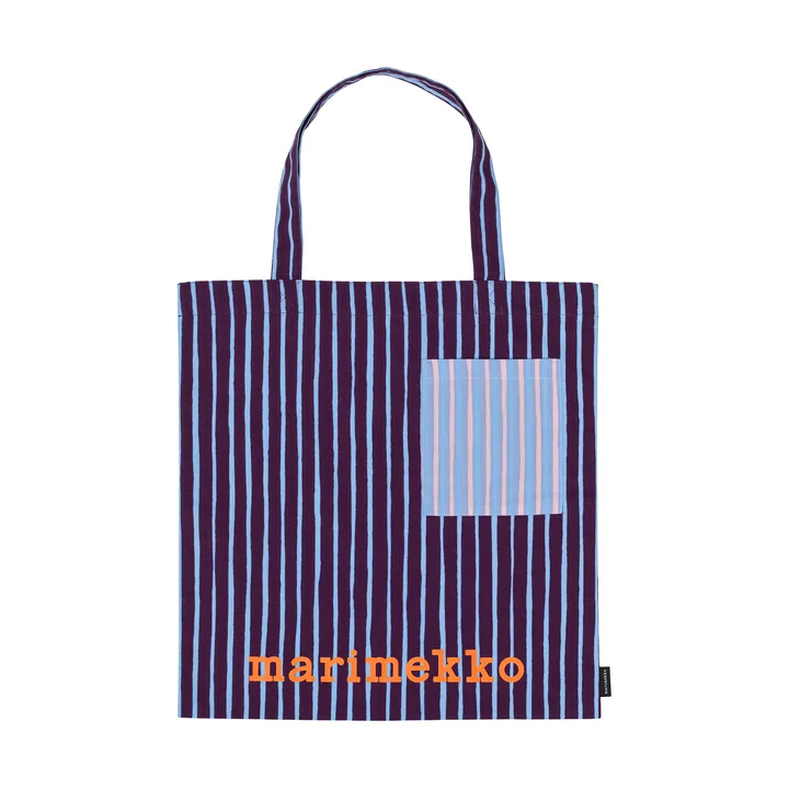 Piccolo fabric bag - Purple, with pocket, 43x44 - Marimekko