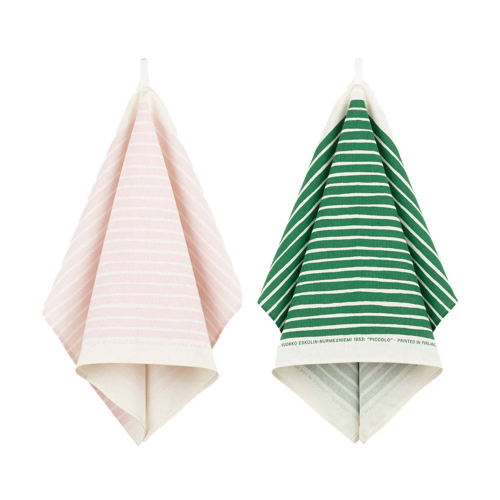 Piccolo kitchen towel 43x70 cm 2 pieces, Green-pink Marimekko