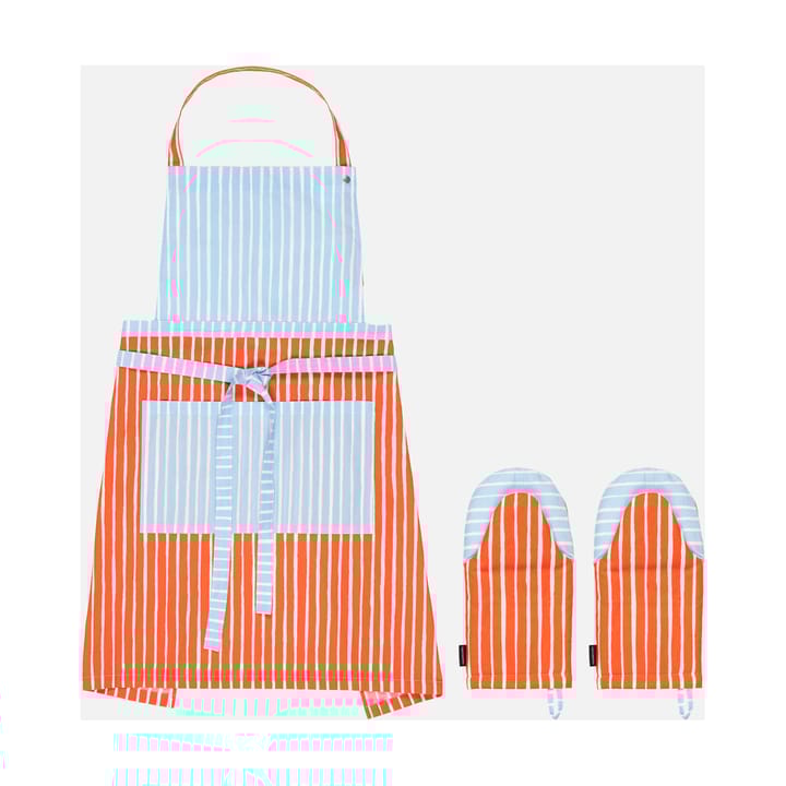 Piccolo textile set 3 pieces - White-tomato red-light blue - Marimekko