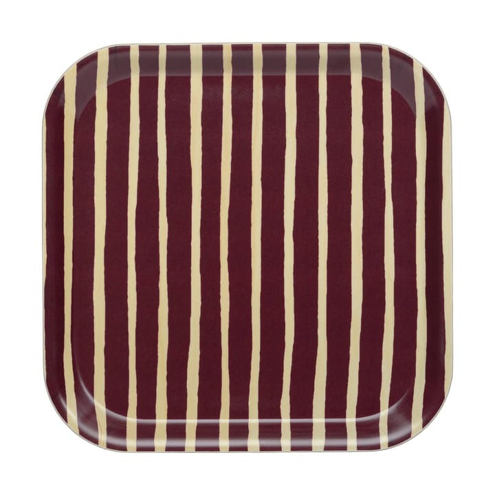 Piccolo tray 20x20 cm - Burgundy - Marimekko