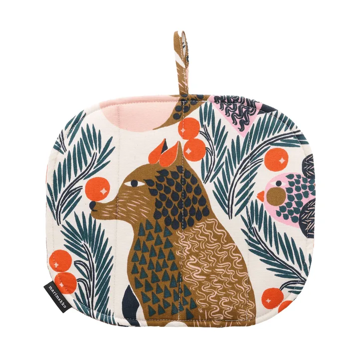 Pieni Ketunmarja pot holder - White-multicolour - Marimekko