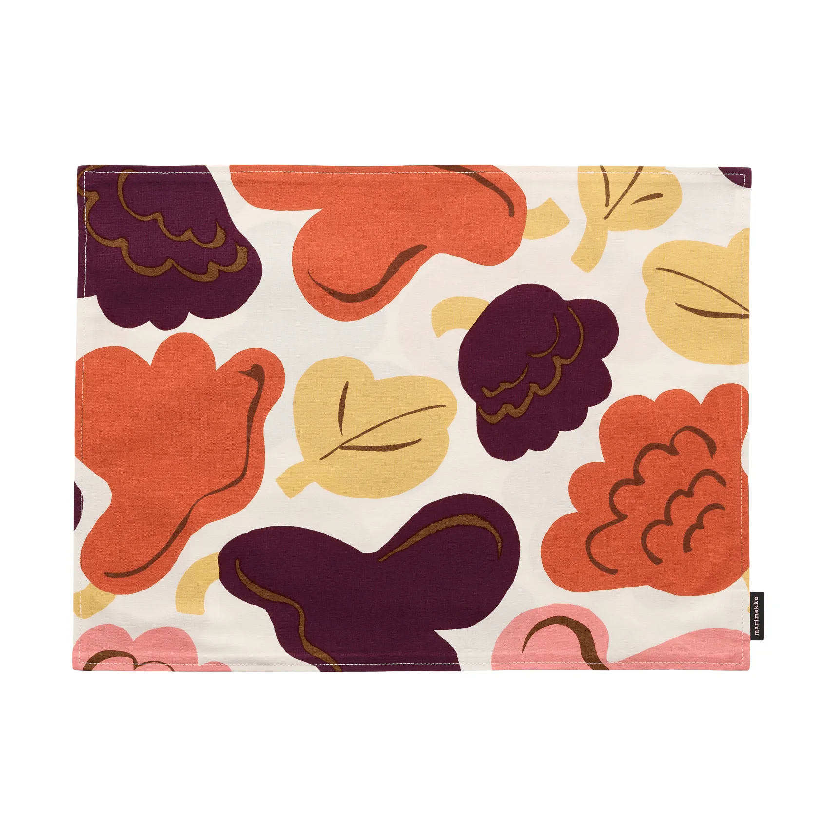 Pieni Kukasta Kukkaan Acryl placemat, Off white-plum-pink-terracotta Marimekko