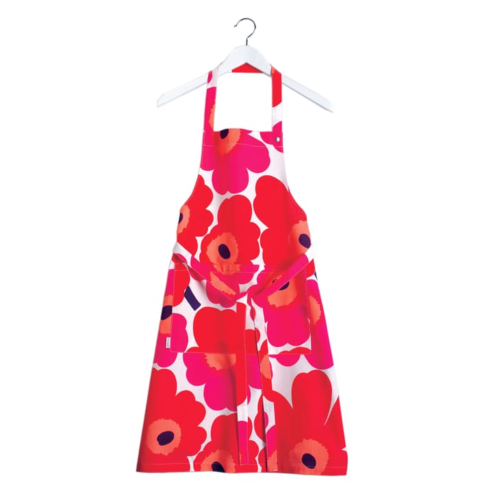 Pieni Unikko apron - Red-white - Marimekko