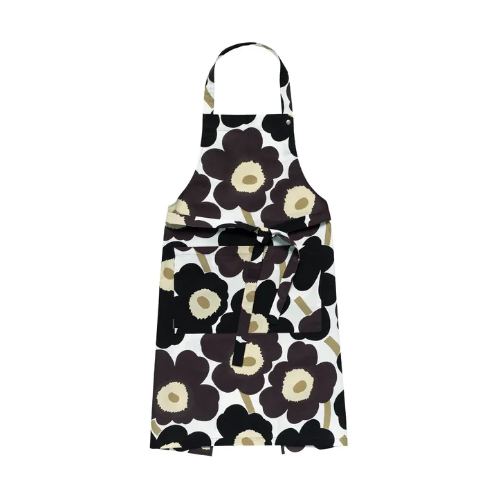 Pieni Unikko apron - White-dark grey-beige - Marimekko