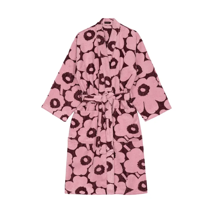 Pieni Unikko bathrobe M - Plum-pink - Marimekko