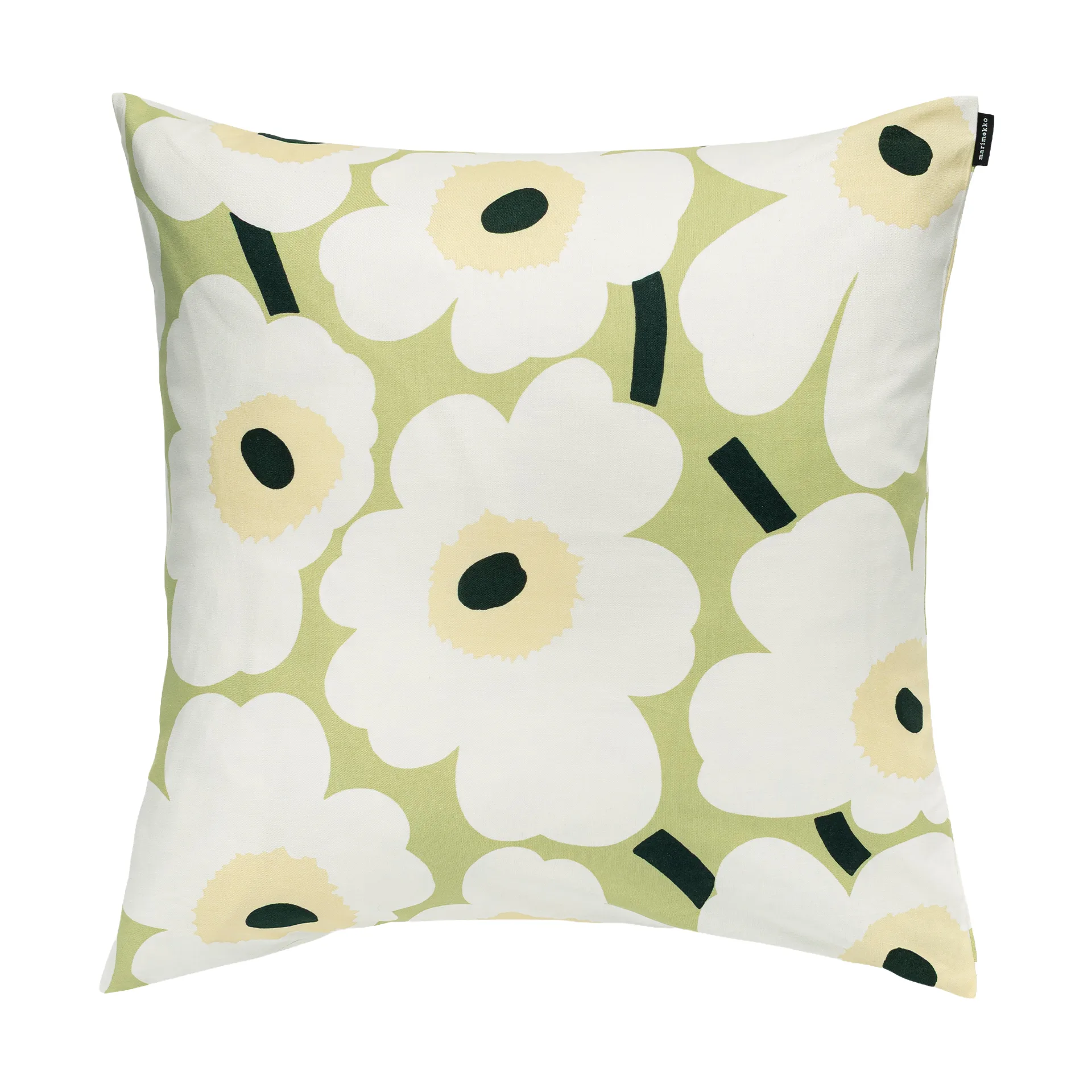 Pieni Unikko cushion cover 50x50 cm, Pear, off-white, melon Marimekko