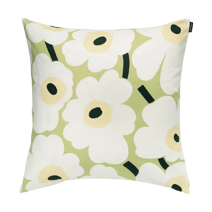 Pieni Unikko cushion cover 50x50 cm - Pear, off-white, melon - Marimekko