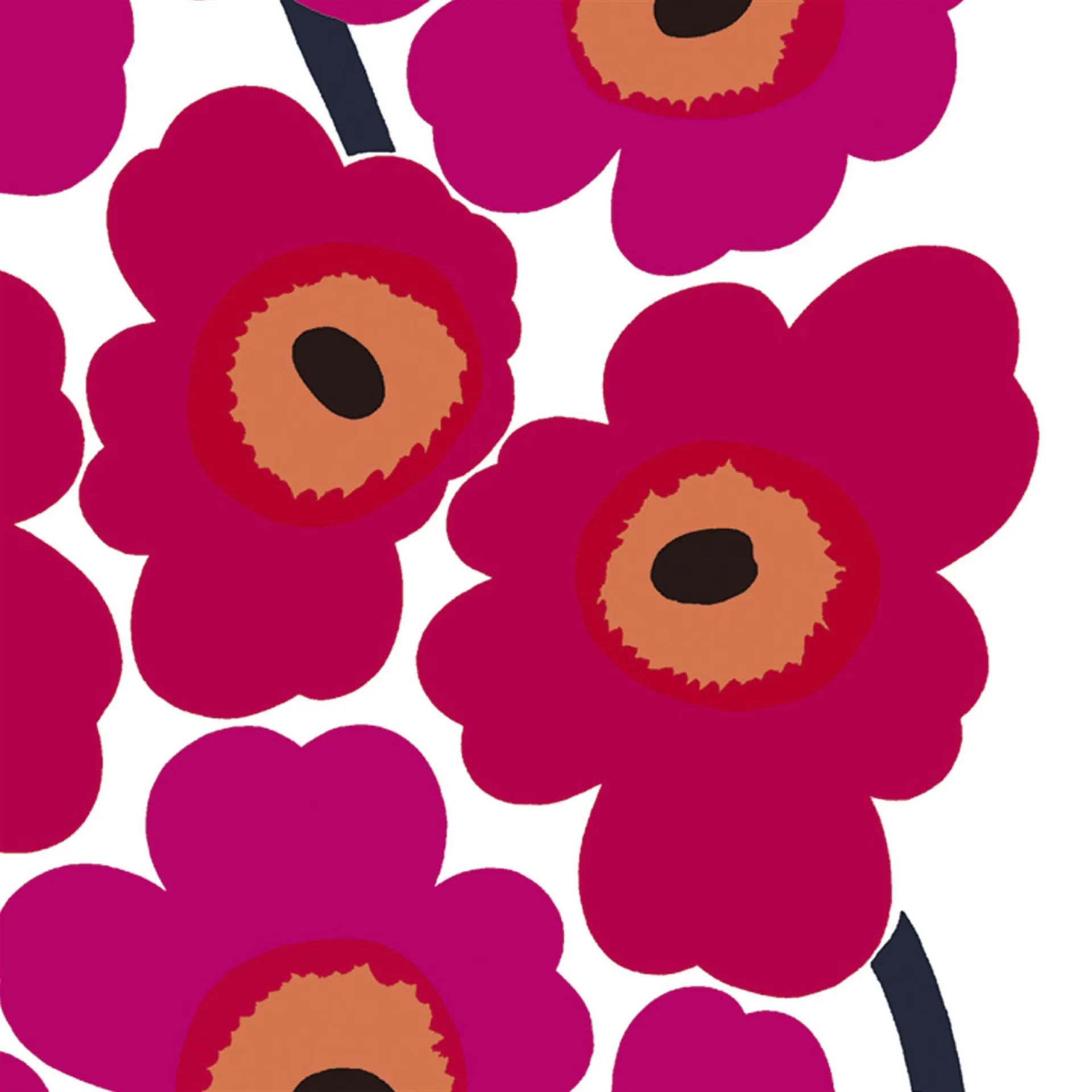 Pieni Unikko oilcloth, red Marimekko