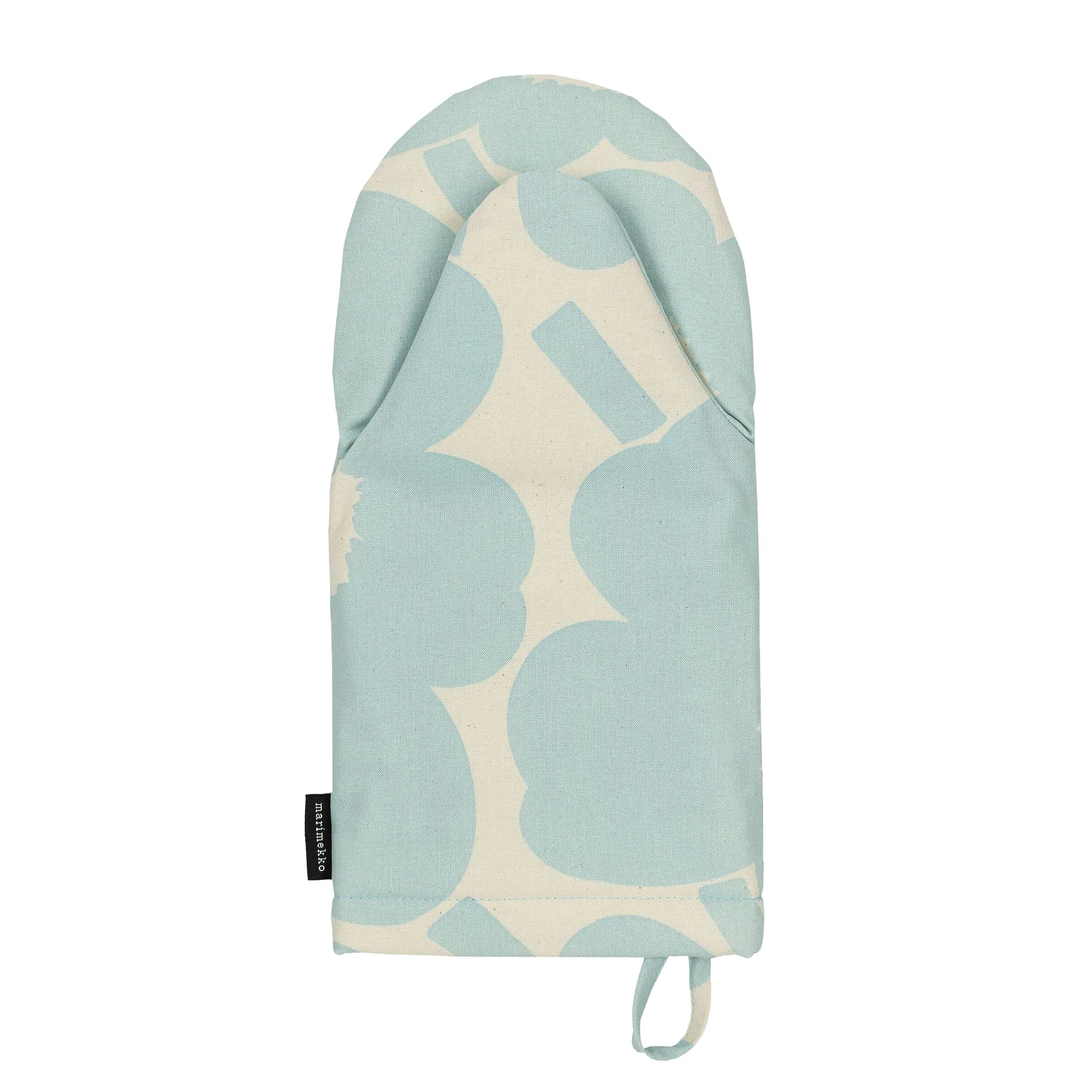 Pieni Unikko oven glove, Off white-light blue Marimekko