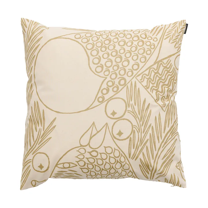 Piirto Ketunmarja cushion cover - Off white-gold, 50x50 cm - Marimekko