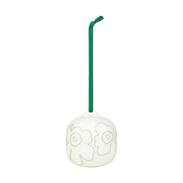 Piirto Unikko decorative pendant - Green, 7x7 cm - Marimekko