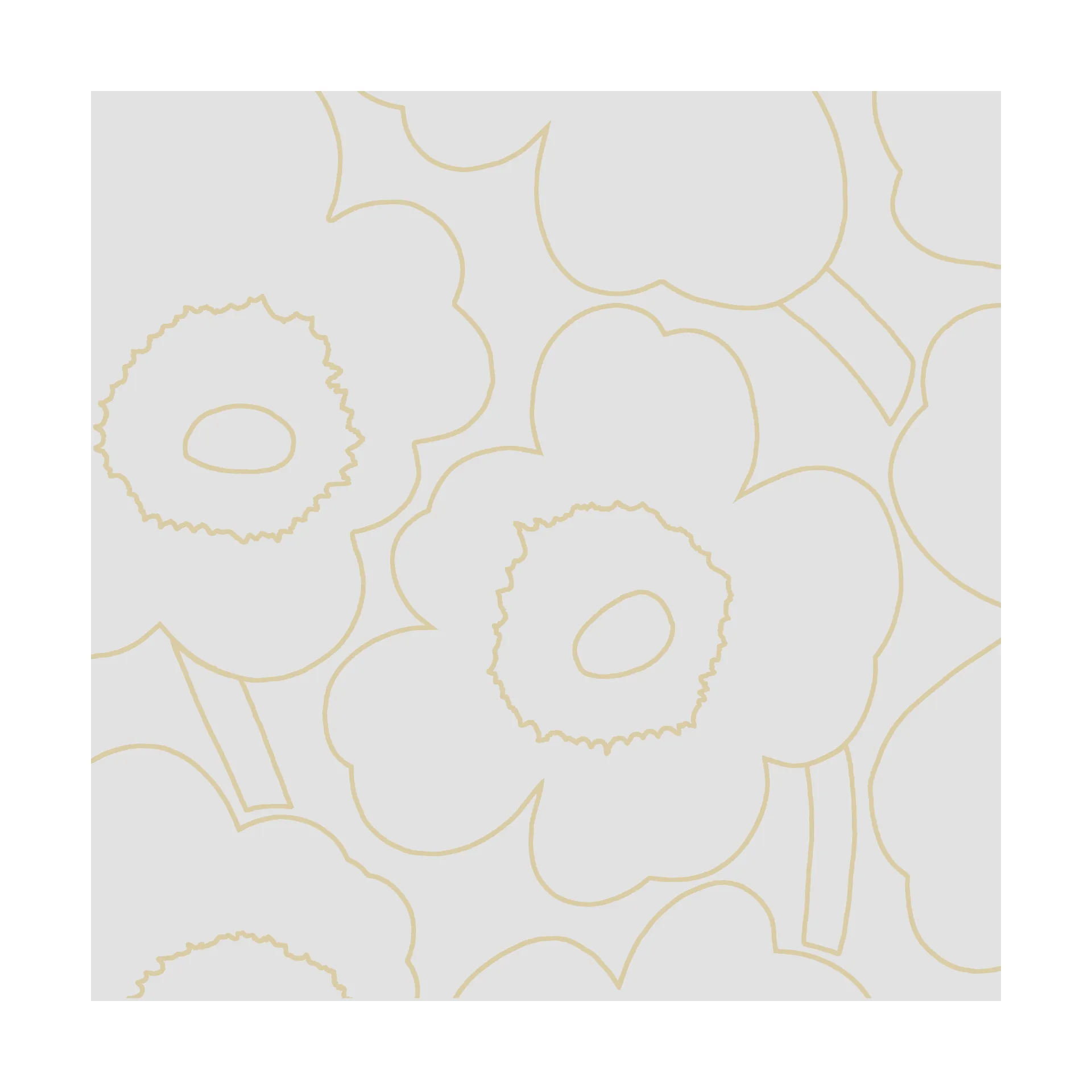 Piirto Unikko napkin 33x33 cm 20-pack, Cream Gold Marimekko