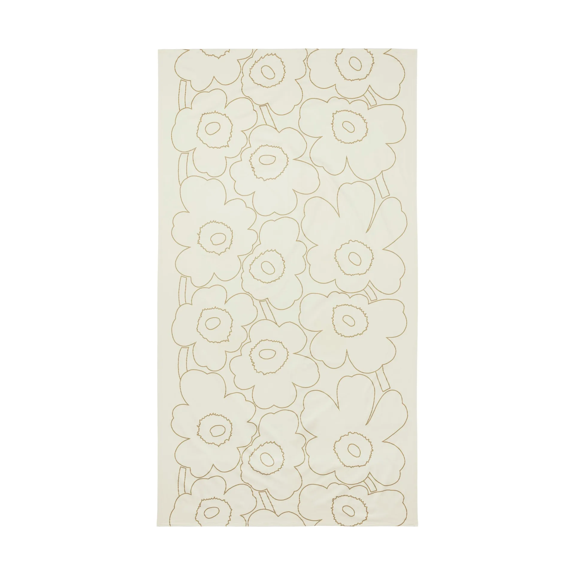 Piirto Unikko tablecloth 135x250 cm, Linen- gold Marimekko