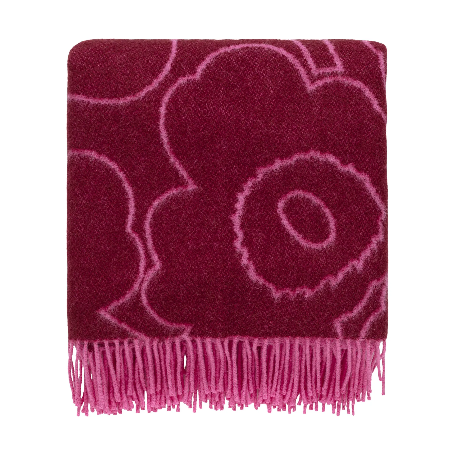 Piirto Unikko throw 130x170 cm, Burgundy-fuchsia Marimekko