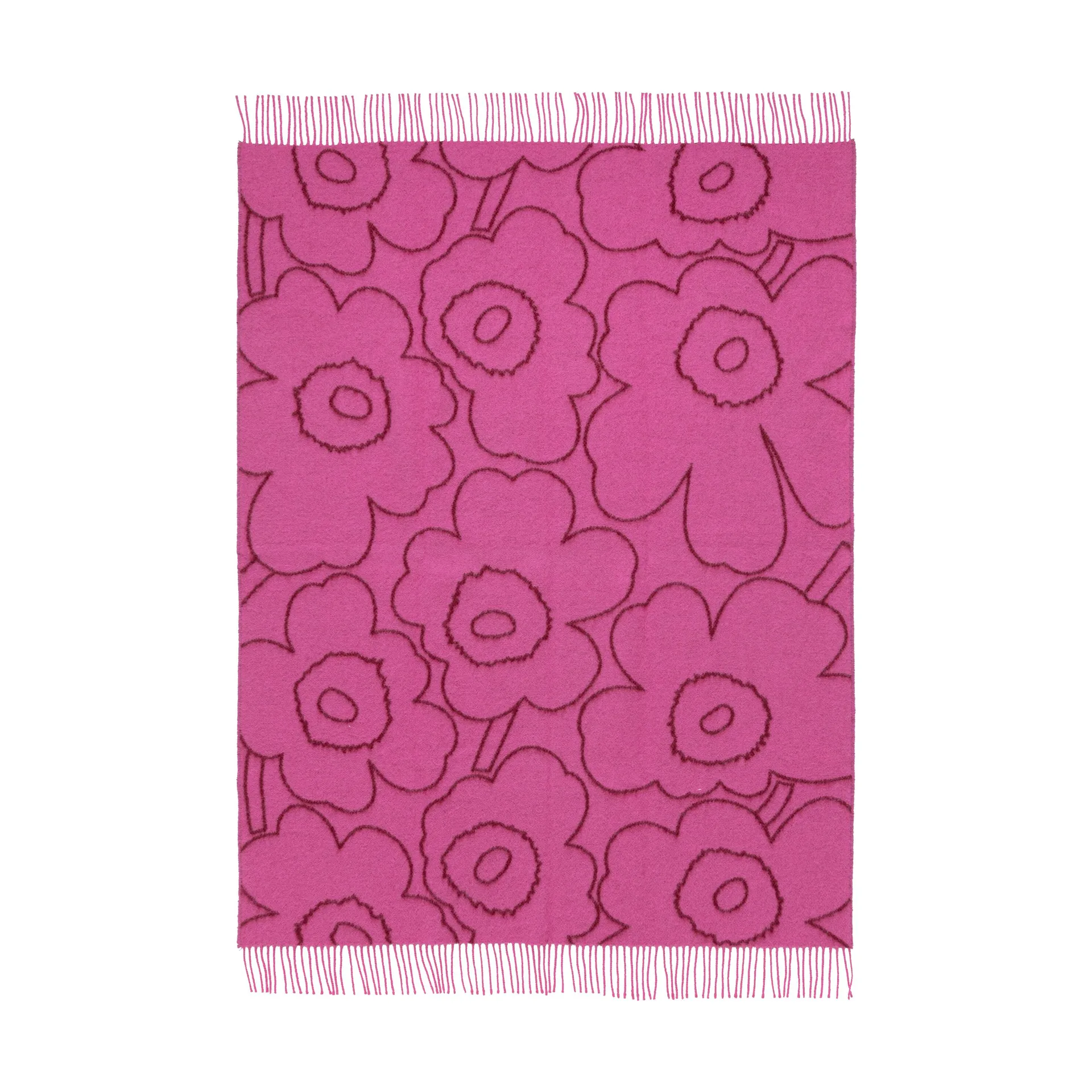 Piirto Unikko throw 130x170 cm, Burgundy-fuchsia Marimekko