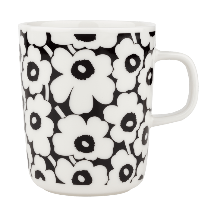 Pikkuinen Unikko mug 25 cl, Black-white Marimekko